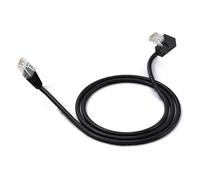 LMNCBVYA Ultra Category 5 100Mbps Double Elbow Network Cable - Non-Shielded RJ45 Interface, 5 Meter, Universal Left Bend to Straight Connection