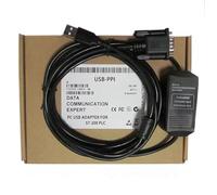 LMNCBVYA USB-PPI PLC Programming Cable for S7-200 Series | RS485 Data Download Cable - Black