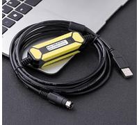 LMNCBVYA USB-SC09-FX PLC Communication Cable for FX Series - 2.5m Black Economy