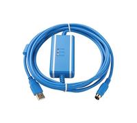 LMNCBVYA USB-SC09-FX PLC Communication Cable for FX Series - 3m Opto-Isolated Chip, Blue Color