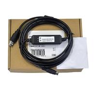 LMNCBVYA USB-WECON 3m PLC Programming Cable - Communication Download Cable for Programming Transmission - Black Color
