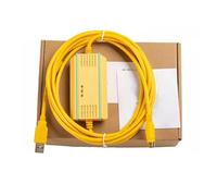 LMNCBVYA USB-XC+ Programming Cable for XE XD PLC - High-Speed Data Download Cable with FT232RL Chip, 3 Meters, Yellow Gold-Plated Plug