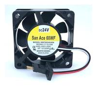 LMNCBVYA Waterproof Axial CPU Fan for Computer PC Case - 6500RPM, 23.6CFM, Double Ball Bearing Design High-Performance 9WF0624H404 6025 24V 0.15A