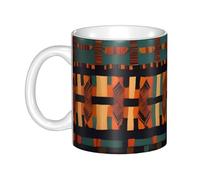 LMNGH African Classic Weave Ceramic Coffee Mug 11oz Novelty Tea Cup With Handle Coffee Cup For Men Women Office Work