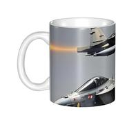 LMNGH Aircraft Fighter Jets Ceramic Coffee Mug 11oz Novelty Tea Cup With Handle Coffee Cup For Men Women Office Work