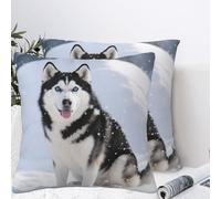 LMNGH Animal Dog Plush Throw Pillow Covers 20"X20",Soft Cozy Couch Cushion Covers Decorative Pillow Cases for Holiday Home Bedroom Sofa Decors