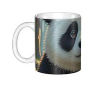LMNGH Anime Panda Ceramic Coffee Mug 11oz Novelty Tea Cup With Handle Coffee Cup For Men Women Office Work