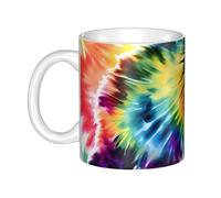 LMNGH Bear Dancing Tie Dye Ceramic Coffee Mug 11oz Novelty Tea Cup With Handle Coffee Cup For Men Women Office Work