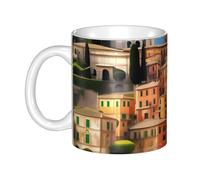 LMNGH Beautiful Italy Ceramic Coffee Mug 11oz Novelty Tea Cup With Handle Coffee Cup For Men Women Office Work