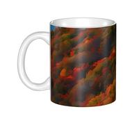 LMNGH Blue Ridge Parkway Mountains Ceramic Coffee Mug 11oz Novelty Tea Cup With Handle Coffee Cup For Men Women Office Work