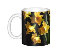 LMNGH Bouquet Of Daffodil Ceramic Coffee Mug 11oz Novelty Tea Cup With Handle Coffee Cup For Men Women Office Work