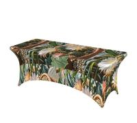 LMNGH Cactus Flower Pot Decorative Tablecloth Protector for Wedding, Banquet & Parties6FT Spandex Rectangle Tablecloths, Stretch Washable Table Cloth Wrinkle Free Patio Table Cover