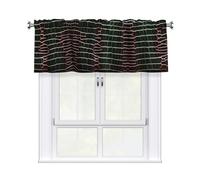 LMNGH Crocodile Skin Curtain Valance for Windows,Kitchen Window Curtains Blackout Drapes Window Treatments Decorative Rod Pocket Short Curtain for Living Room Bedroom,54" W x 18" L