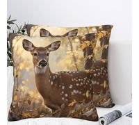 LMNGH Deer Camouflage Hunting Plush Throw Pillow Covers 20"X20",Soft Cozy Couch Cushion Covers Decorative Pillow Cases for Holiday Home Bedroom Sofa Decors