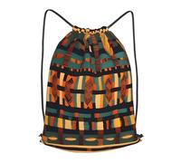 LMNGH Drawstring Backpack Woemn Men Sports Gym Sack Lightweight Drawstring Bags African Classic Weave Cinch Bag Sackpack For Work Swim Travel