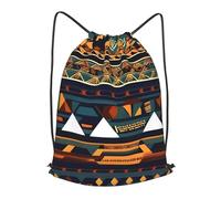 LMNGH Drawstring Backpack Woemn Men Sports Gym Sack Lightweight Drawstring Bags African Ethnic Pattern Cinch Bag Sackpack For Work Swim Travel