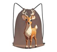 LMNGH Drawstring Backpack Woemn Men Sports Gym Sack Lightweight Drawstring Bags Deer Cinch Bag Sackpack For Work Swim Travel