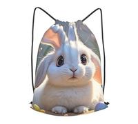LMNGH Drawstring Backpack Woemn Men Sports Gym Sack Lightweight Drawstring Bags Easter Bunny Cinch Bag Sackpack For Work Swim Travel
