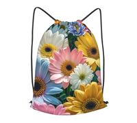 LMNGH Drawstring Backpack Woemn Men Sports Gym Sack Lightweight Drawstring Bags Flowers As Background Cinch Bag Sackpack For Work Swim Travel