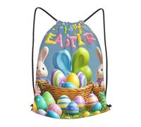 LMNGH Drawstring Backpack Woemn Men Sports Gym Sack Lightweight Drawstring Bags Happy Easter Cinch Bag Sackpack For Work Swim Travel