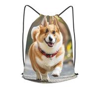 LMNGH Drawstring Backpack Woemn Men Sports Gym Sack Lightweight Drawstring Bags Running Corgi Cinch Bag Sackpack For Work Swim Travel