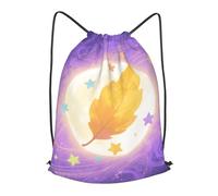 LMNGH Drawstring Backpack Woemn Men Sports Gym Sack Lightweight Drawstring Bags Star Eucalyptus Leaf Cinch Bag Sackpack For Work Swim Travel