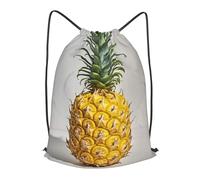 LMNGH Drawstring Backpack Woemn Men Sports Gym Sack Lightweight Drawstring Bags Yellow Pineapple Cinch Bag Sackpack For Work Swim Travel