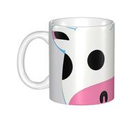 LMNGH Funny Cow Ceramic Coffee Mug 11oz Novelty Tea Cup With Handle Coffee Cup For Men Women Office Work