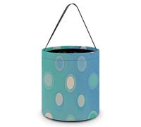 LMNGH Gift Bags with Handle Tote Candy Bags Portable Gift Bucket Beautifully Blue Aqua Blue Gray Polka Dot Pattern Printed Candy Bag Candy Basket Tote