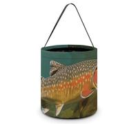 LMNGH Gift Bags with Handle Tote Candy Bags Portable Gift Bucket Beautifully Brook Trout Fly Fishing Printed Candy Bag Candy Basket Tote