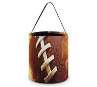 LMNGH Gift Bags with Handle Tote Candy Bags Portable Gift Bucket Beautifully Flaming American Football Printed Candy Bag Candy Basket Tote