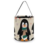 LMNGH Gift Bags with Handle Tote Candy Bags Portable Gift Bucket Beautifully I Love Penguins Printed Candy Bag Candy Basket Tote