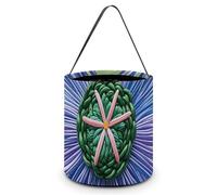 LMNGH Gift Bags with Handle Tote Candy Bags Portable Gift Bucket Beautifully Modern Silk Threads Cloverleaf Filigree Printed Candy Bag Candy Basket Tote