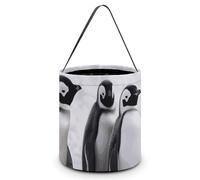 LMNGH Gift Bags with Handle Tote Candy Bags Portable Gift Bucket Beautifully Young Penguins With Snow Printed Candy Bag Candy Basket Tote