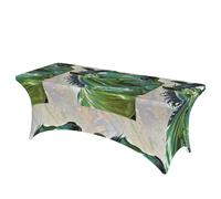 LMNGH Green Horse Decorative Tablecloth Protector for Wedding, Banquet & Parties6FT Spandex Rectangle Tablecloths, Stretch Washable Table Cloth Wrinkle Free Patio Table Cover