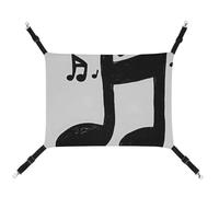 LMNGH Hanging Cat Hammock Cat Breathable Hammock Resting Sleepy Pad Cats Adjustable Black and White Music Note Printed Cat Bed Pet Hammock