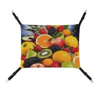 LMNGH Hanging Cat Hammock Cat Breathable Hammock Resting Sleepy Pad Cats Adjustable Colorful Fruit Printed Cat Bed Pet Hammock