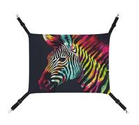 LMNGH Hanging Cat Hammock Cat Breathable Hammock Resting Sleepy Pad Cats Adjustable Colorful Rainbow Zebra Printed Cat Bed Pet Hammock