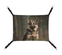 LMNGH Hanging Cat Hammock Cat Breathable Hammock Resting Sleepy Pad Cats Adjustable German Shepherd Printed Cat Bed Pet Hammock