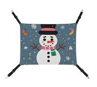 LMNGH Hanging Cat Hammock Cat Breathable Hammock Resting Sleepy Pad Cats Adjustable Merry Christmas Cute Snowman Printed Cat Bed Pet Hammock