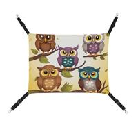 LMNGH Hanging Cat Hammock Cat Breathable Hammock Resting Sleepy Pad Cats Adjustable Owls Birds Printed Cat Bed Pet Hammock
