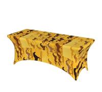 LMNGH Horse Running Decorative Tablecloth Protector for Wedding, Banquet & Parties6FT Spandex Rectangle Tablecloths, Stretch Washable Table Cloth Wrinkle Free Patio Table Cover