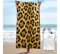 LMNGH Leopard Print Bath Towel Super Absorbent Quick Dry Bathroom Towel Sand Free Microfiber Beach Towels for Bathroom, Gym, Spa and Hotel Towel 27.5"x55"