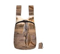 LMNGH Meerkat Animal Backpack - Lightweight 16L Foldable Hiking Daypack Packable Back Pack Travel Bag Zipper
