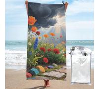 LMNGH Modern Vintage Floral Bath Towel Super Absorbent Quick Dry Bathroom Towel Sand Free Microfiber Beach Towels for Bathroom, Gym, Spa and Hotel Towel 31.5"x63"