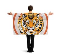 LMNGH New year tiger logo design Flag Cape with Sleeves for Adults, Wearable Flag Cloak Lightweight Body Flag Cloak Outfits Costume Accessories for Party Favors Celebrations