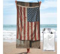 LMNGH Rustic American Flag Bath Towel Super Absorbent Quick Dry Bathroom Towel Sand Free Microfiber Beach Towels for Bathroom, Gym, Spa and Hotel Towel 31.5"x63"