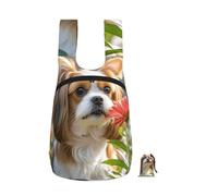 LMNGH Shih Tzu dog and flowers Backpack - Lightweight 16L Foldable Hiking Daypack Packable Back Pack Travel Bag Zipper