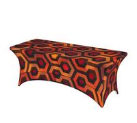 LMNGH Shining Overlook Decorative Tablecloth Protector for Wedding, Banquet & Parties6FT Spandex Rectangle Tablecloths, Stretch Washable Table Cloth Wrinkle Free Patio Table Cover