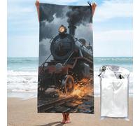 LMNGH Steam Train Bath Towel Super Absorbent Quick Dry Bathroom Towel Sand Free Microfiber Beach Towels for Bathroom, Gym, Spa and Hotel Towel 31.5"x63"
